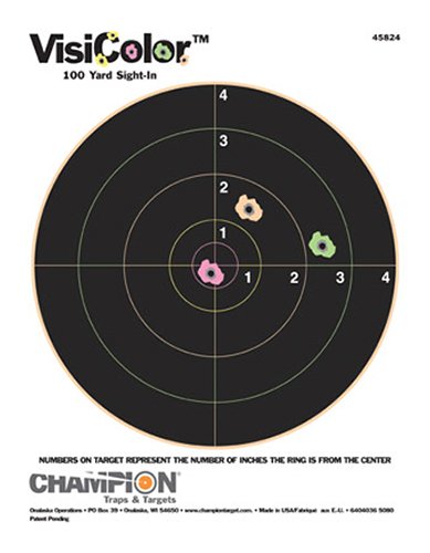 Buy Champion VisiColor Bullseye Paper Targets 8.5" x 11" Multi-Color 10 Pk online