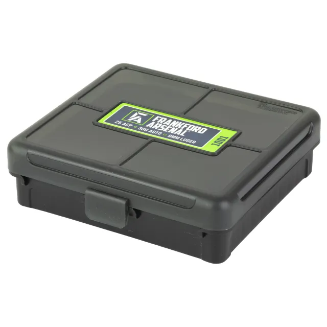 Frankford Arsenal Hinge-Top Ammo Box #1001 380-9mm 100 ct. - Frankford Arsenal - 380 Auto