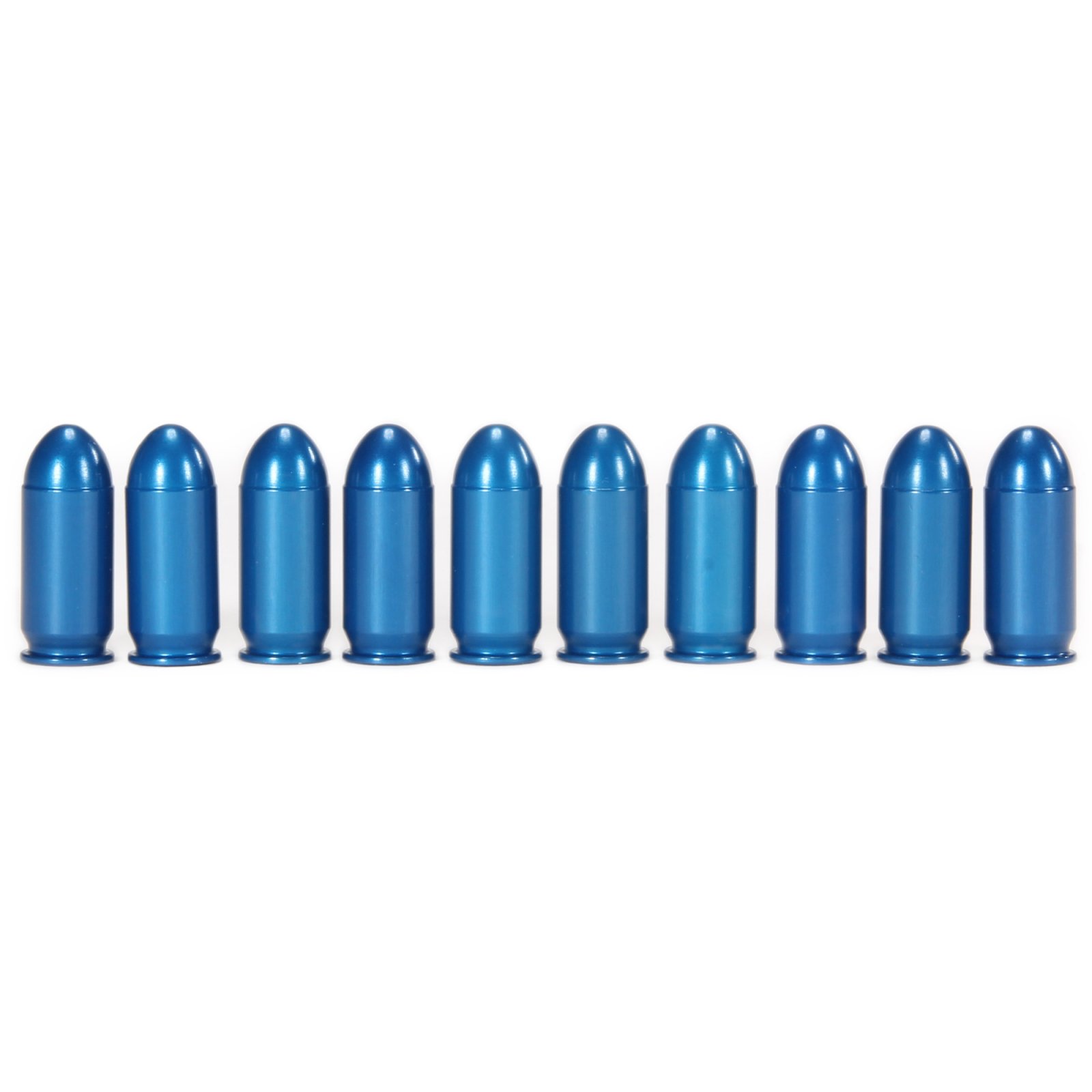 A-Zoom 15315 Precision Machined Aluminum Snap Caps, .45 ACP Caliber, 10-Pack, Blue - A-Zoom - 45 ACP