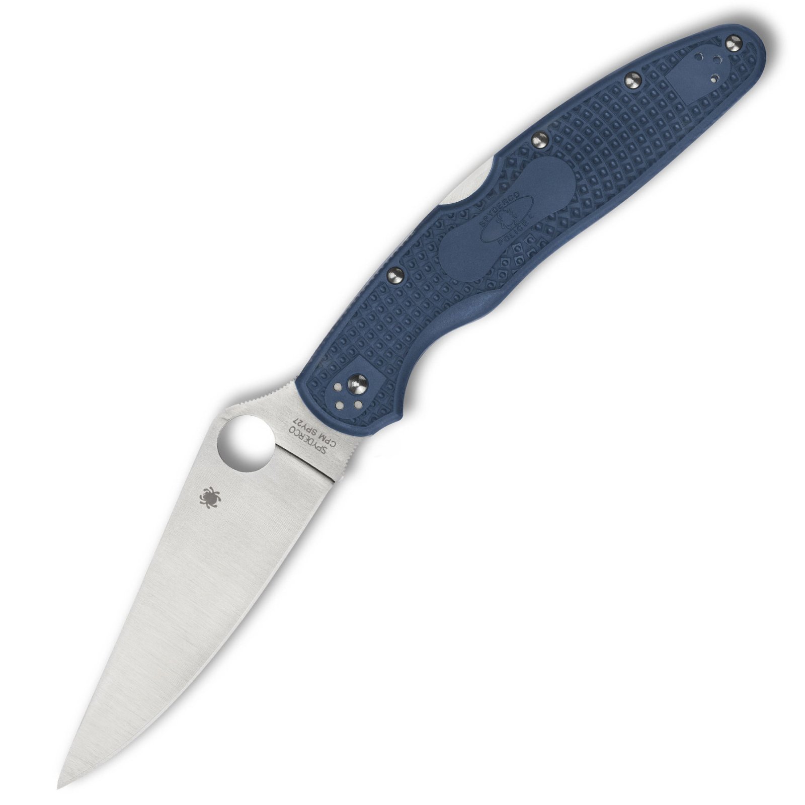 Spyderco Police 4 Lightweight Folding Knife 4.38" Drop Point Blade 9.97" - Spyderco