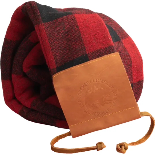 Bear Archery AT23BS Bow Sock Sherpa Lined Plaid Exterior Leather Tie End - Bear Archery