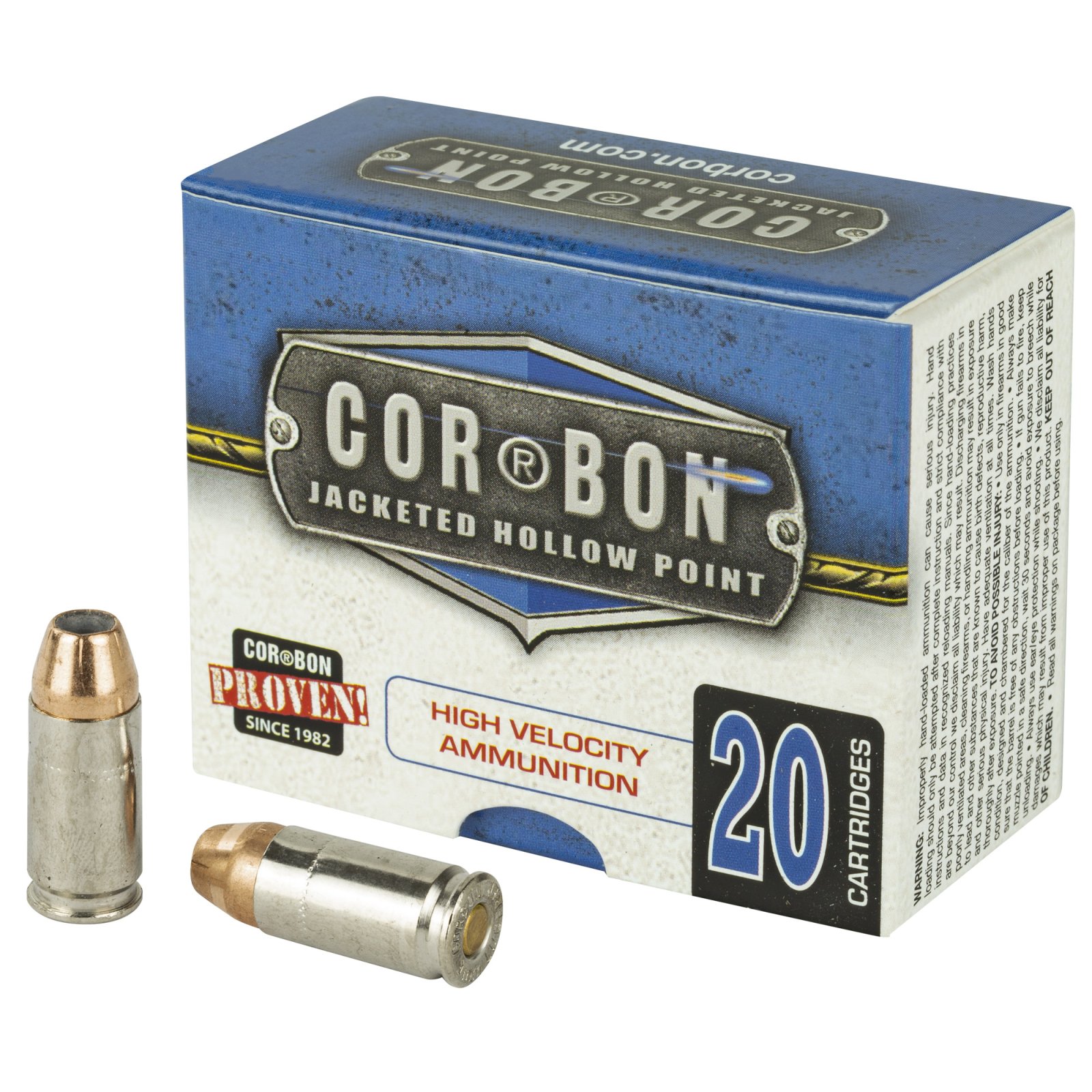 Buy Cor-Bon SD099020 9mm Luger +P 90gr JHP 1500fps 20 Rounds online
