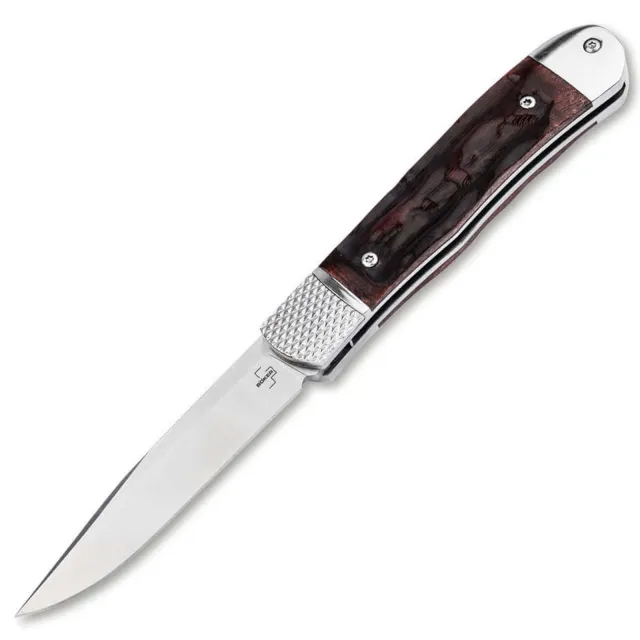Boker Trapper 01BP0029 Clip Brown Bone Knife - Boker