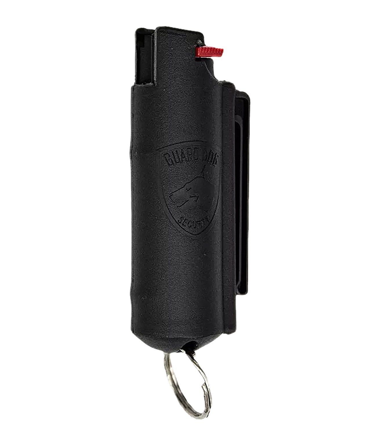 GuardDog Quick Action Red Pepper 16 ft 1.20 In Black Belt Clip Keychain - GuardDog
