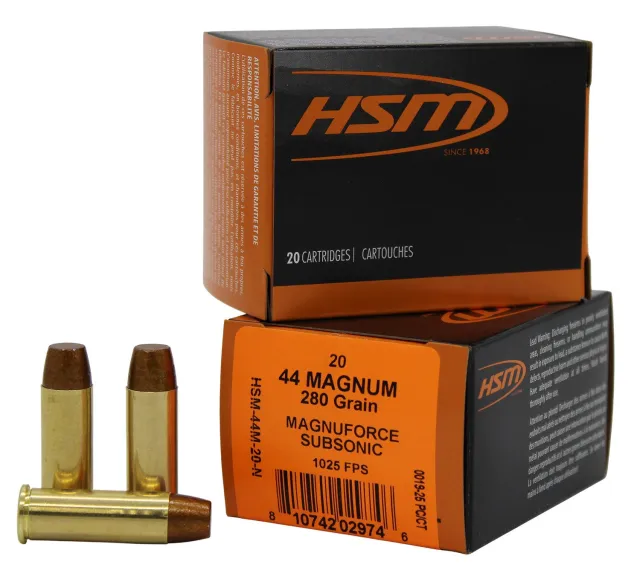 Buy HSM Ammunition Subsonic 44 REM Magazine 280Gr Hard Cast Lead FN 20Rd 44M20N online