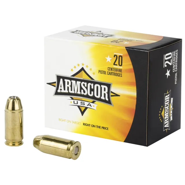 Armscor 45 ACP 230gr JHP Brass Cased Pistol Ammo 20rds