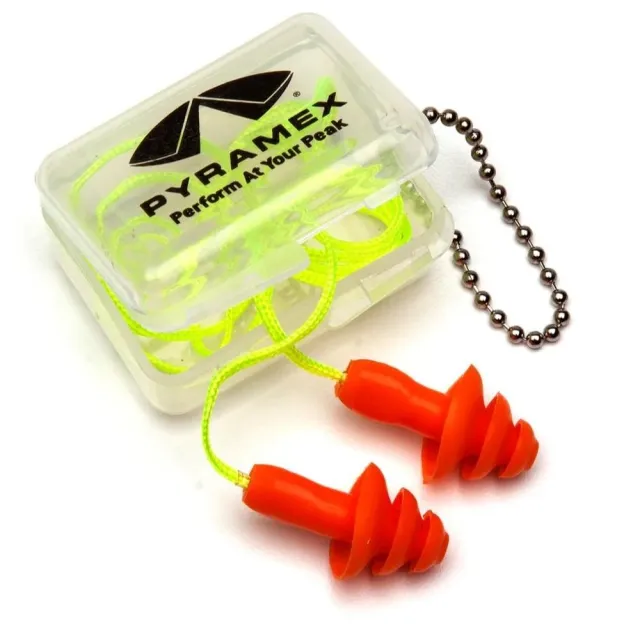 Buy Pyramex Reusable Earplugs in Plastic Case 25dB Orange 1/pair online