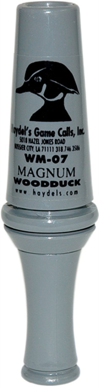 Haydel's WM07 Magnum Wood Duck Call Gray Acrylic Single Reed - HAY