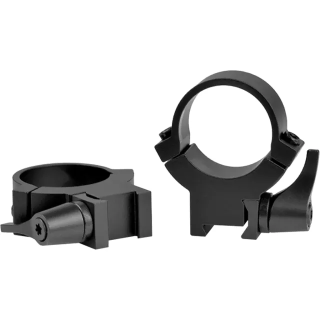 Warne 722LM Maxima QD Rimfire Scope Rings 3/8" Dovetail Matte Black 1" High - Warne