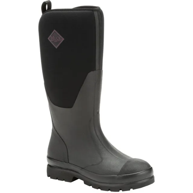 Muck WCHT-000-BLK-050 Women's Chore Boot Tall Black 5, Waterproof, 5mm Foam