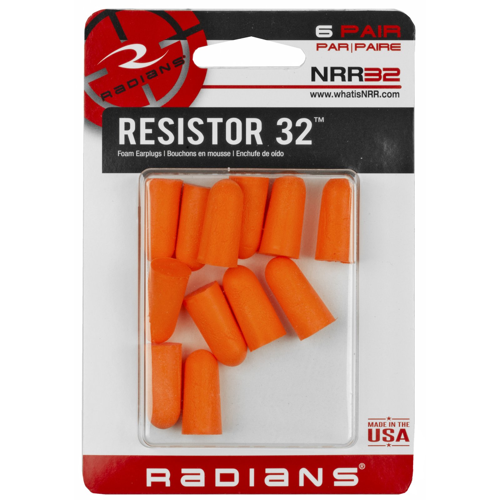 Buy Radians FP8000BP Foam Earplugs 32 dB NRR Uncorded 6 Pair Orange online