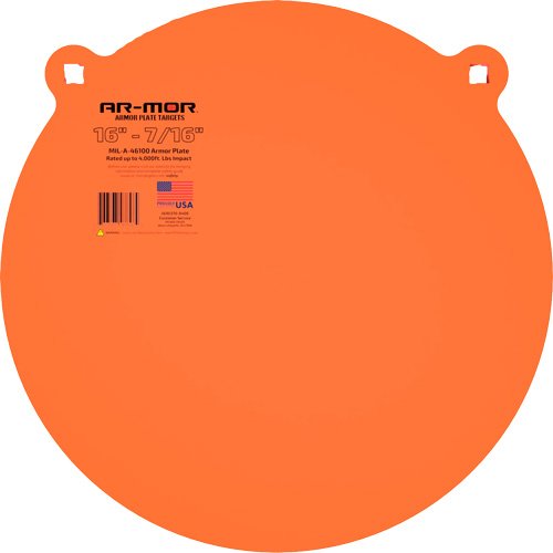 AR-MOR 16TGTM437 16" MIL41600 Steel Gong 7/16" Thick Orange - Ar-mor