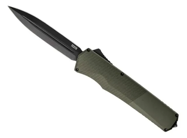 Tekto Gear A5 Spry OTF Spear Point Blade Black Aluminum Handle
