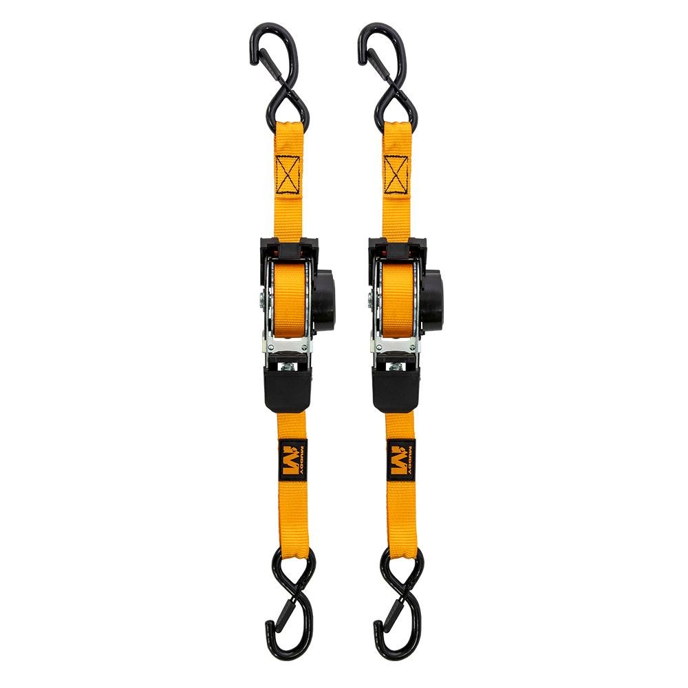 Muddy MUD-RRS10-2PK Retractable Ratchet Straps 1"x10' 2-Pack Orange - GSM Outdoors