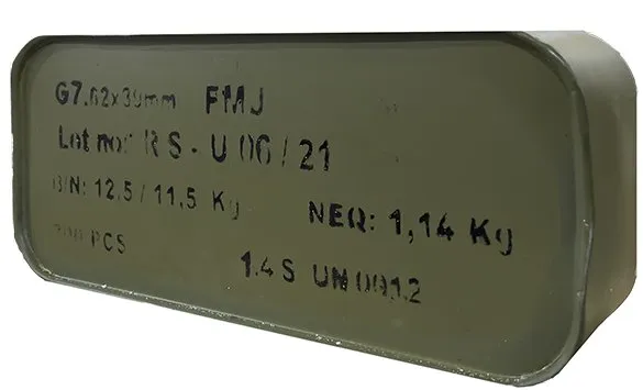 ROMARM 7.62X39 123G FMJ ROMANIAN STEEL SURPLUS 660RD CAN