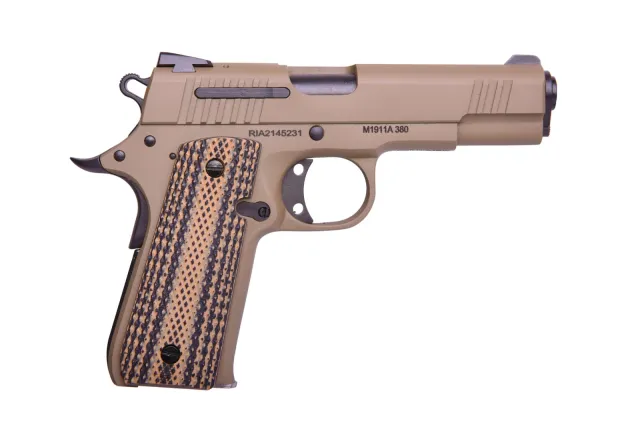 Rock Island Armory 56785 RIA 380 Semi-Auto Pistol, Single Action, 380 ACP, 3.75" Barrel, Flat Dark Earth Cerakote, 7+1 Capacity