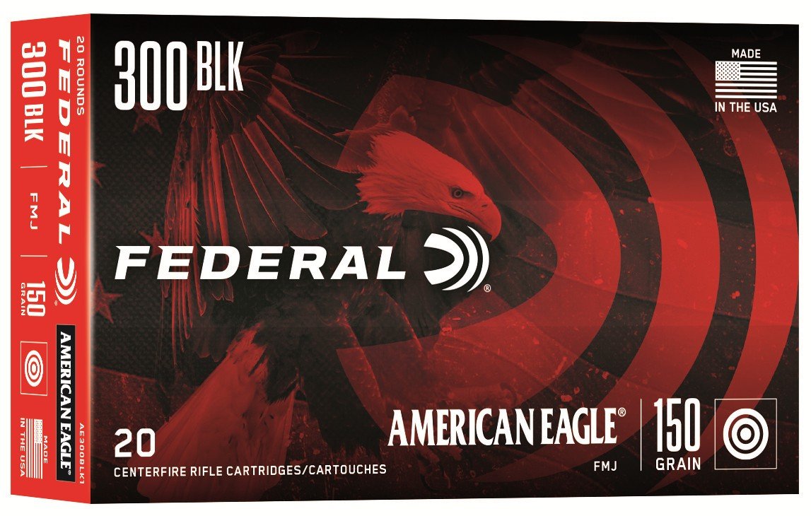 Buy Federal AE300BLK1 American Eagle 300 Blackout 150gr FMJ BT 20 Rounds online