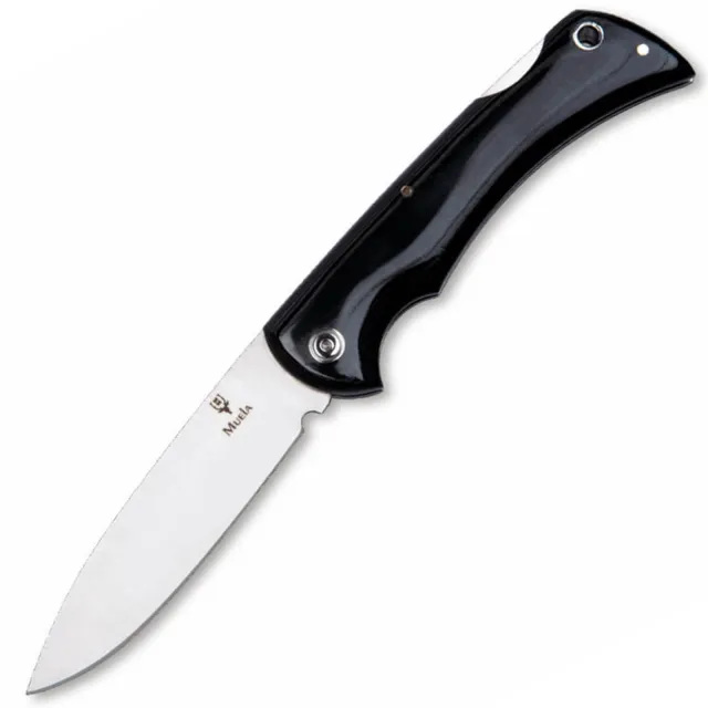 BOKER BX-9G MUELA FOLDER 3.66" STN/BLACK MICARTA 1.416, MIcarta, Black, Backlock