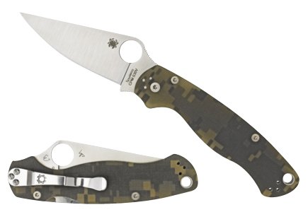 Spyderco Para Military 2 C81GPCMOBK2 3.44 In Camo G10 CPM S30V - Spyderco