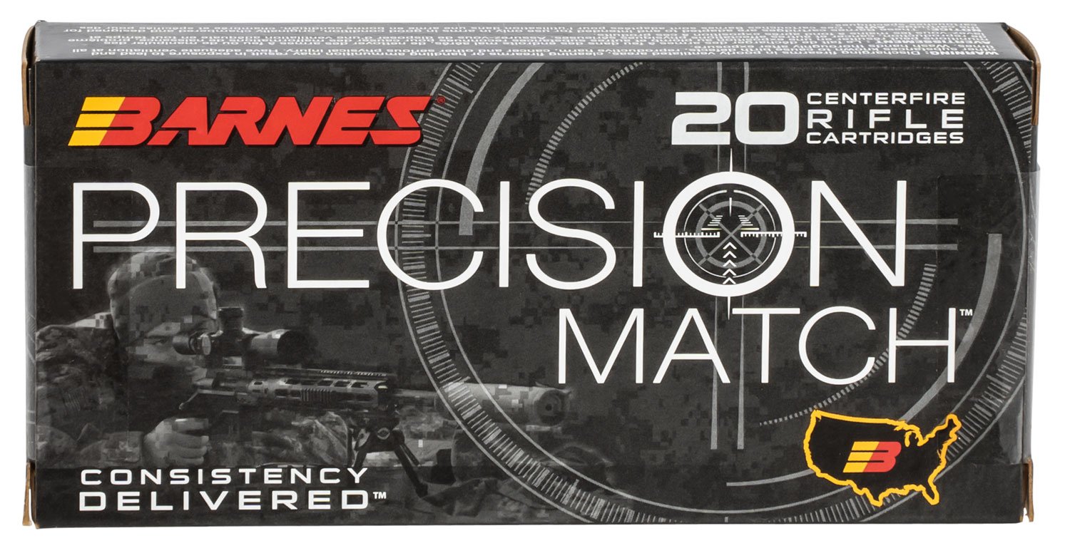 Barnes 30848 Precision Match 5.56 NATO 85gr OTM-BT 20 Rounds - Browning - 5.56x45mm NATO