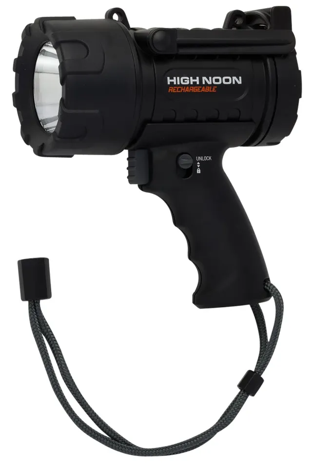 Browning High Noon 3717765 USB Spotlight 6.63 in Black 915 Lumens - Browning - 50-915 LUMENS