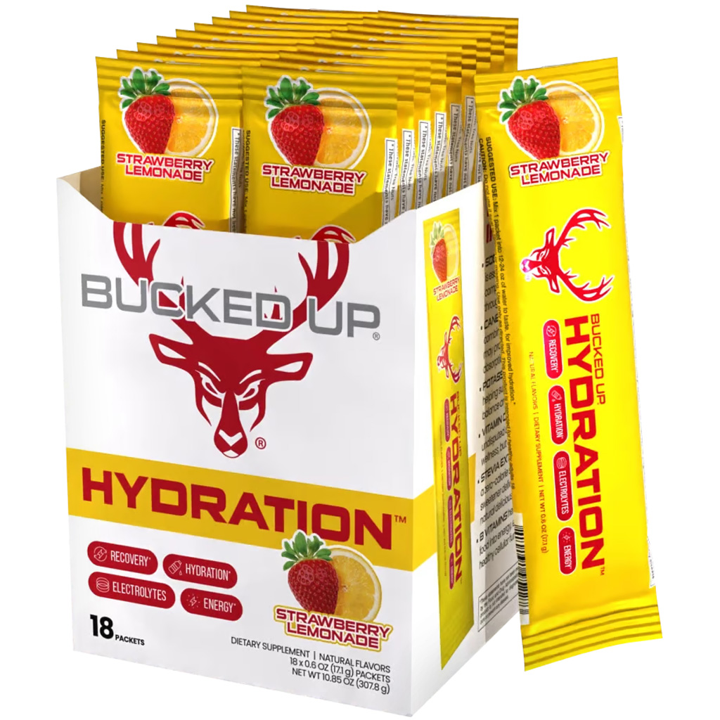 Bucked Up Hydration 2.0 Strawberry Electrolyte Drink 18ct - Bucked Up