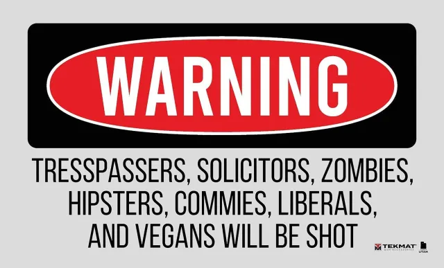 TEKMAT TEK42TRESPASSERS Multi-Color Rubber-Backed Door Mat - TEKMAT