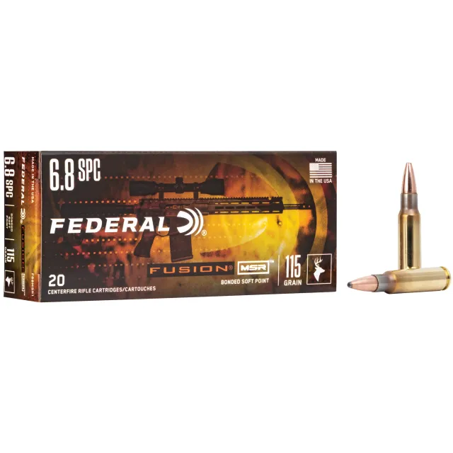 Federal Ammunition FED 6.8SPC 115GR Fusion MSR 20/BX
