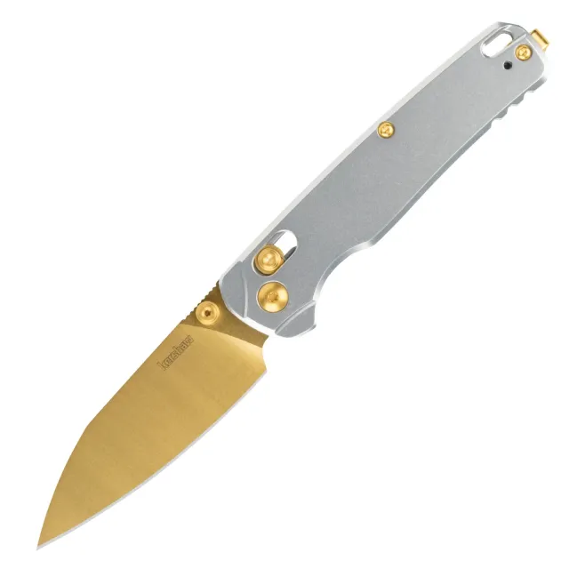KERSHAW BEL AIR AURUM RAW HANDLE GOLD BLADE Magnacut MGE Exclusive - KERSHAW