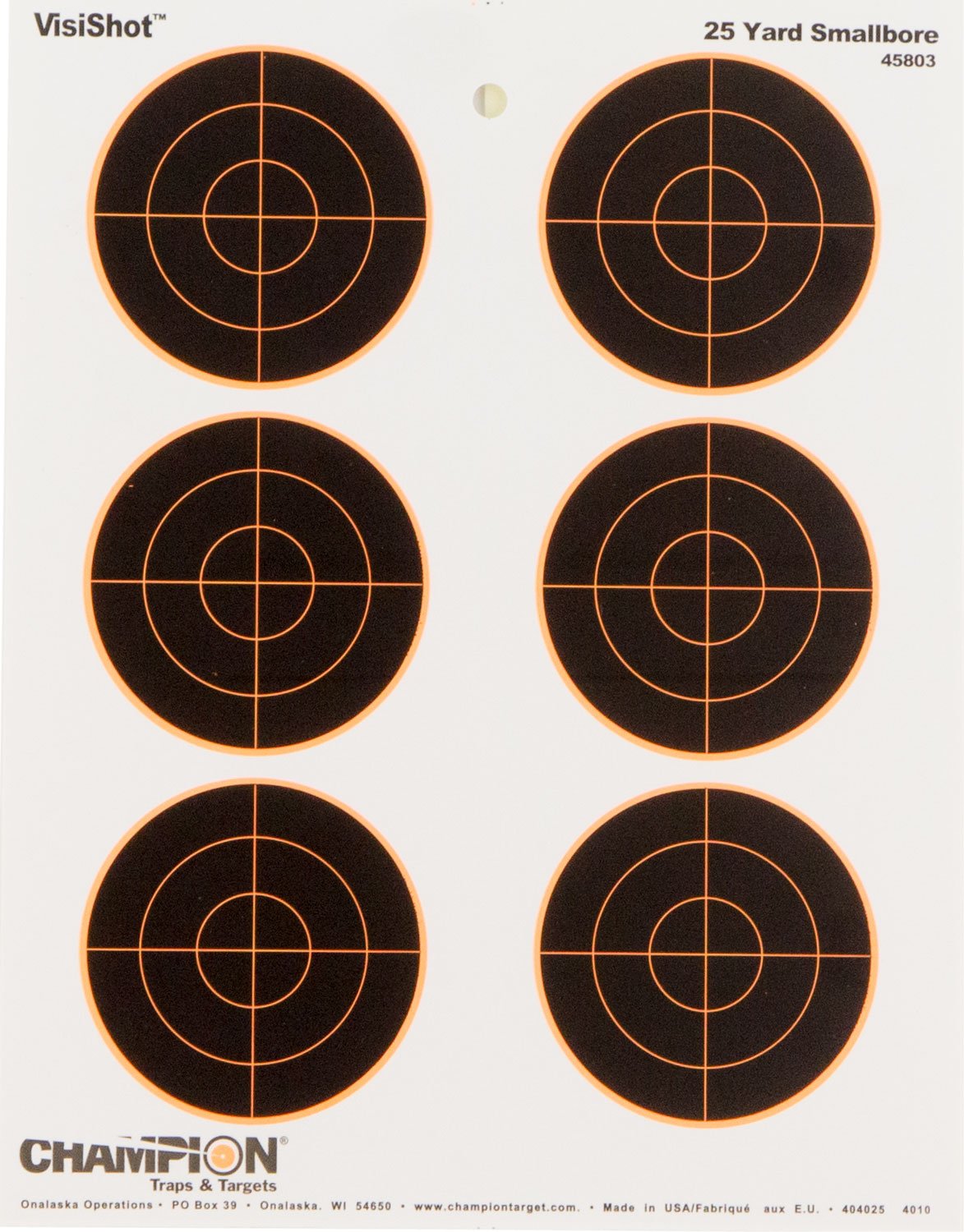 Buy Champion VisiShot Targets 3 Bull's Eye Targets - 8.5 X 11 10/Pack online