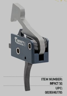 Timney Triggers Impact SG AR-Style Shotgun Trigger, 3-4 lbs, Black - Timney Triggers
