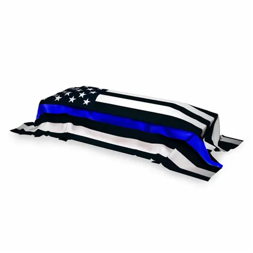 Durasleek Thin Blue Line American Flag, Sewn & Embroidered - Thin Blue Line