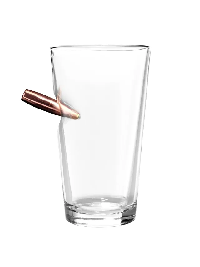Caliber Gourmet Last Man Standing Pint Glass with Bullet