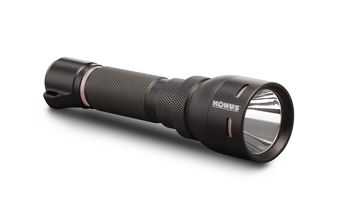Konus 3932 Tactical Flashlight 1000 Lumens, Remote Switch, Mount Ring - Konus