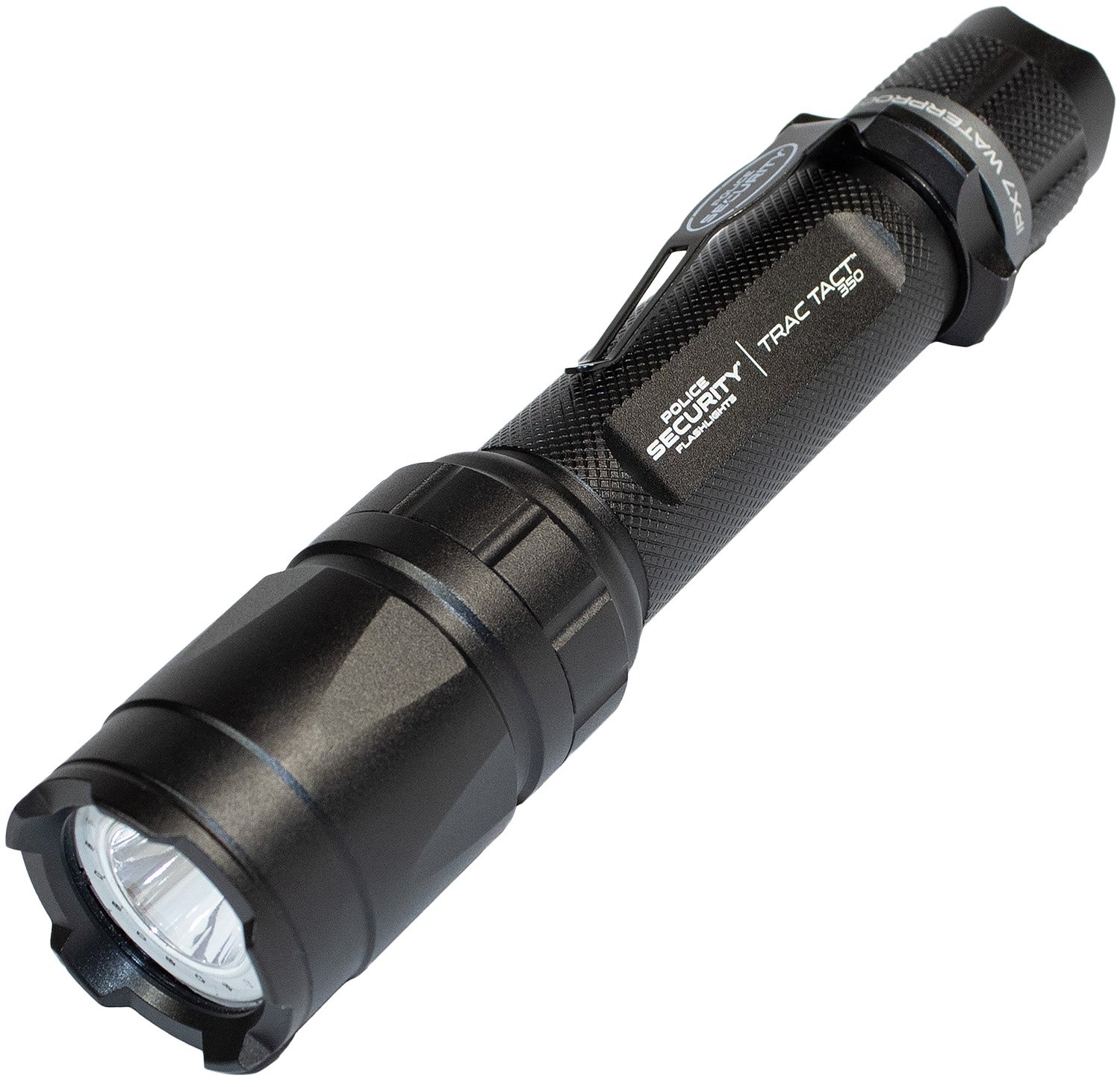 Police Security Trac Tact 350 Lumens LED Flashlight Black - Police Security Flashlights - 105/350 LUMENS