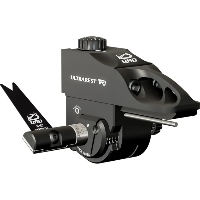QAD UltraRest TRi UTQBK-R Black RH, Micro Adjustable, 3 Blades Included - QAD