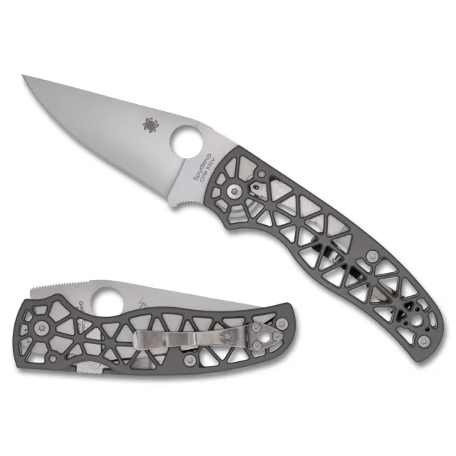 Spyderco C266ALP Edgerati 3.57" Drop Point Satin CPM S30V Aluminum Handle - Spyderco