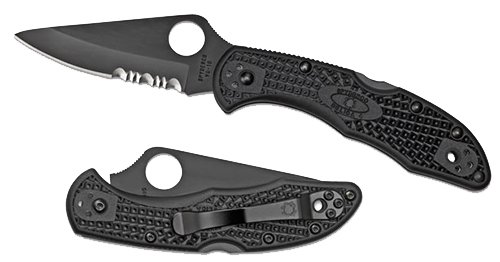 Buy Spyderco C11PSBBK Delica 3" Black Blade Knife online
