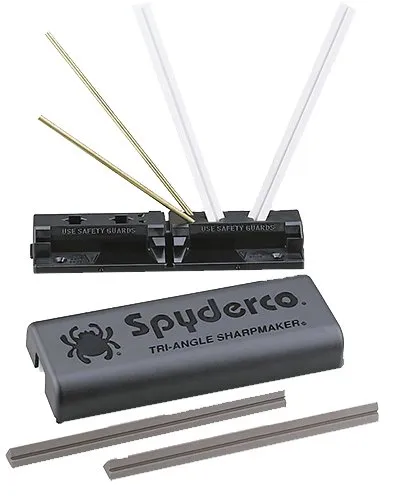 Spyderco 204MF Tri-Angle Sharpmaker Kit: Professional Grade Knife Sharpening System with Medium & Fine Grit Stones - Spyderco - 7"