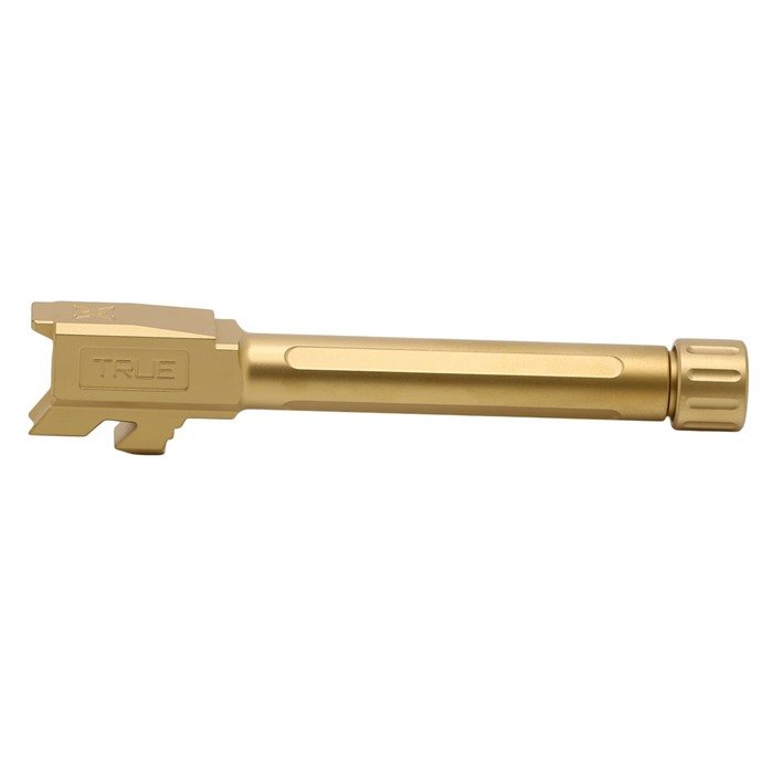 True Precision TPG48BXTG Threaded Barrel Gold for Glock 48 9mm 4.68" - True Precision - 9 MM LUGER
