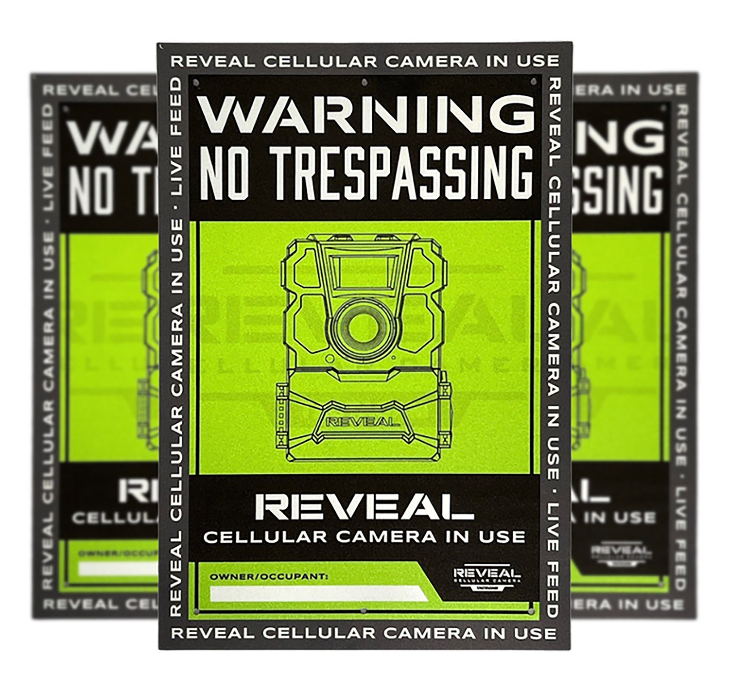 Tactacam S1 No Trespassing Sign Durable Plastic High Visibility - Tactacam