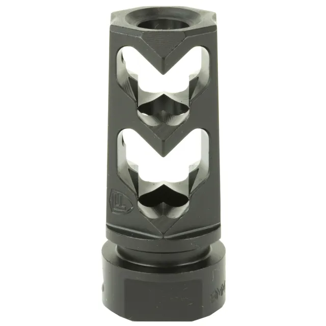 Fortis 9MM-MB-BLK-28 Muzzle Brake, 9MM, 1/2x28, Black, 4140 Steel - Fortis Manufacturing - 9MM