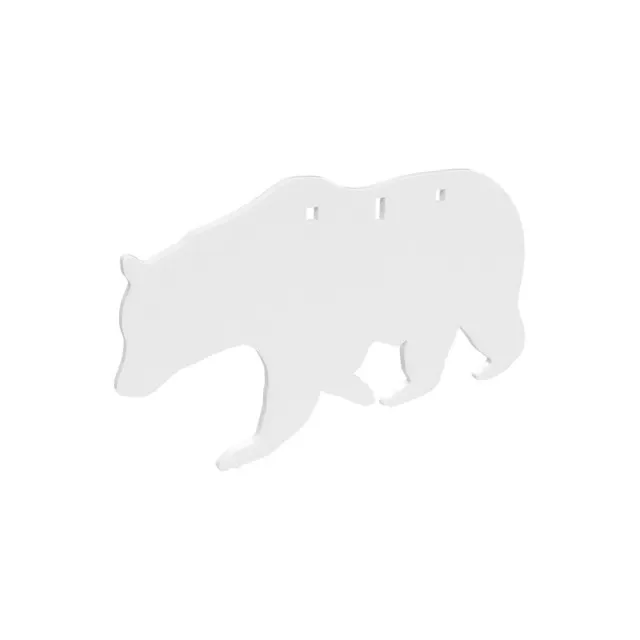Birchwood Casey AR500 3/8In Bear Silhouette Target 22In White - Birchwood Casey