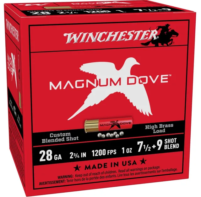 Winchester WIN MAG DOVE 28 GAUGE 2.75In 1oz Shot #7.5-9 - Winchester - 28 GAUGE