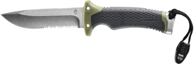 GERBER 31-003941 Ultimate Survival 4.75 In Fixed Blade Firestriker Whistle - GERBER for sale at Smoke Wagon Firearms