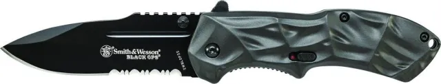 S/WESSON SWBLOP3S 3.35 In blade, 7.65 In OAL, 4034 steel, serrated - Smith & Wesson