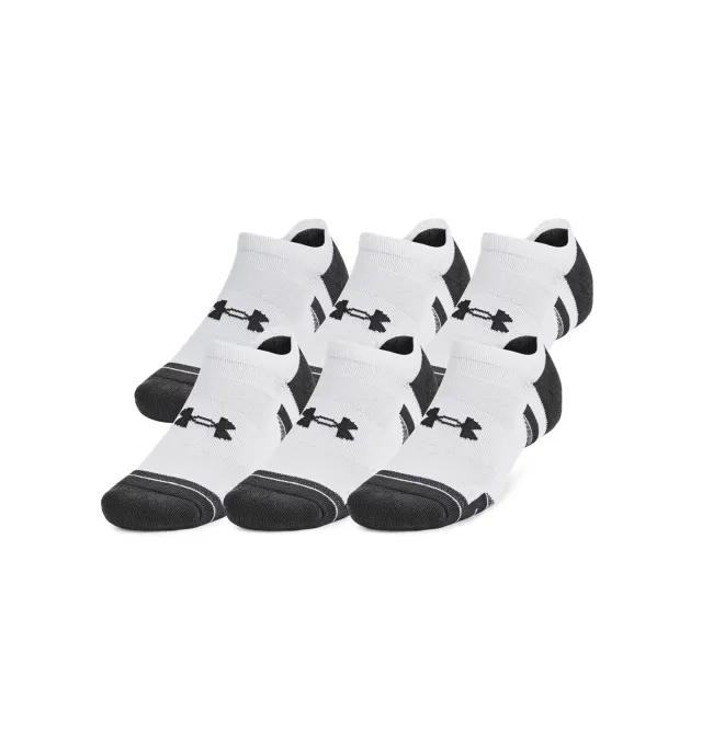 Under Armour UA Perf Tech 6pk No-Show Socks XL Moisture-Wicking