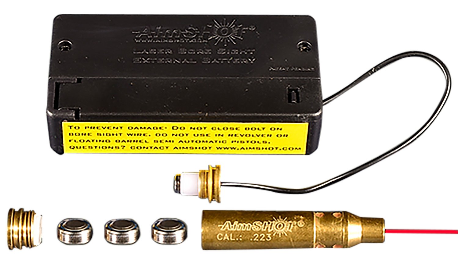 Aimshot BS22320X Laser Boresighter .223 Rem Brass 20X Brighter - AIMS - 223 REM
