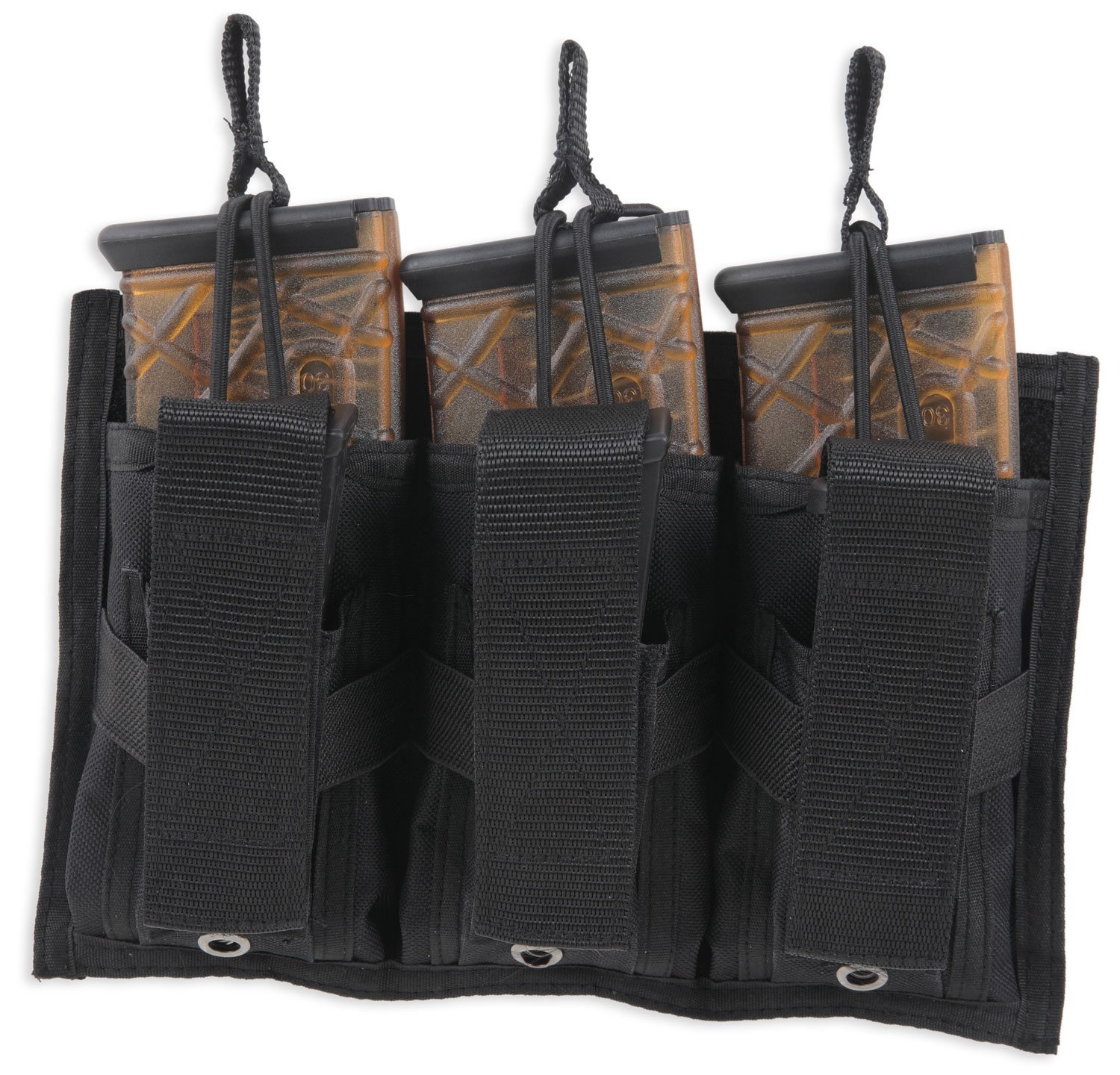 Bulldog BDT62 Tri-Double Mag Pouch Black MOLLE Belt Loop - Bulldog