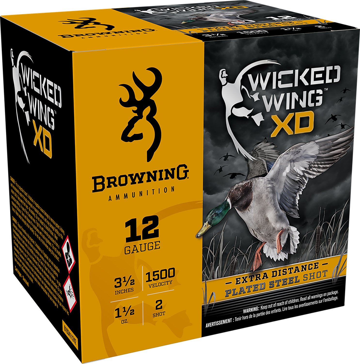 Browning Wicked Wing XD Extra Distance 12 Gauge 3.5" 1 1/2 oz 2 Shot - Browning - 12 Gauge